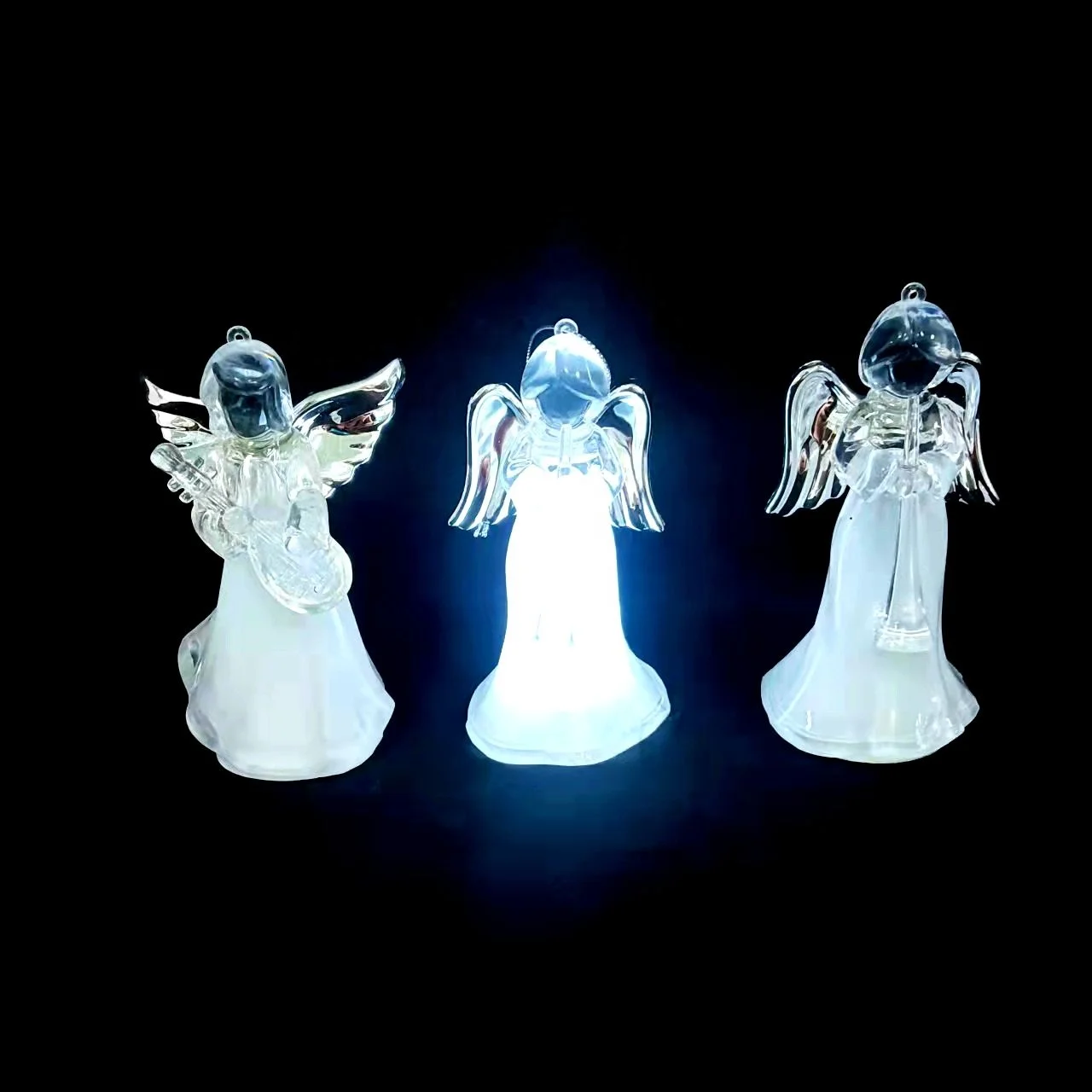 Factory price blown lovely little Acrylic  mini angel pendant Christmas decoration gifts and crafts