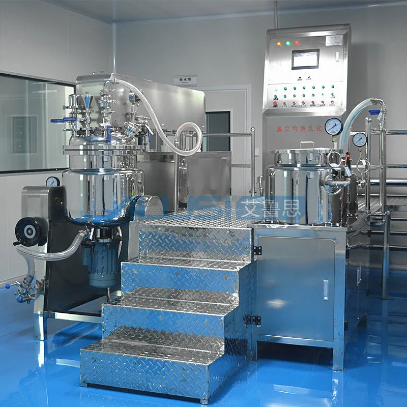 cosmetic cream vacuum emulsion homogenizer mixer price of soap making machine/automatic liquid dispensing spiral mixer
