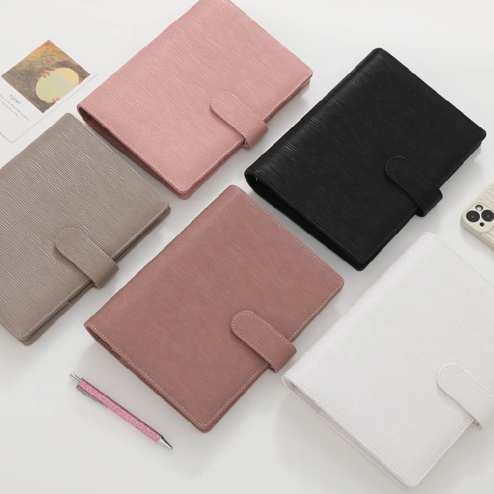 Etsy Best Leather Hardcover A5 Ring Budget Binder with Pockets for Receipts & Snap Closure as Photo Album & Daily Planner Covers
