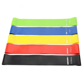 Fitness wholesale strong stretching gym elastic custom printed latex resistance mini loop exercise hip circle band set