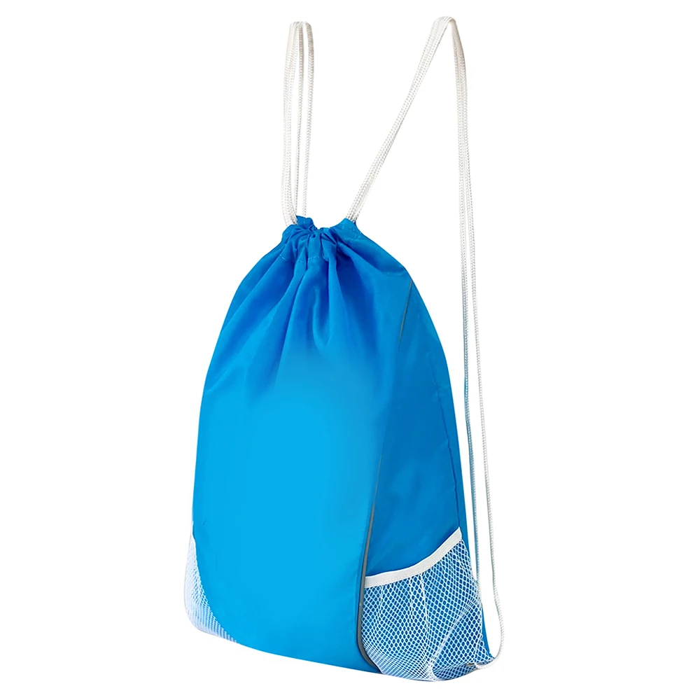 Eco-friendly RPET Fabric Recyclable Recycled Water Resistant Proof Drawstring Backpack Sport Gym Pack Bag