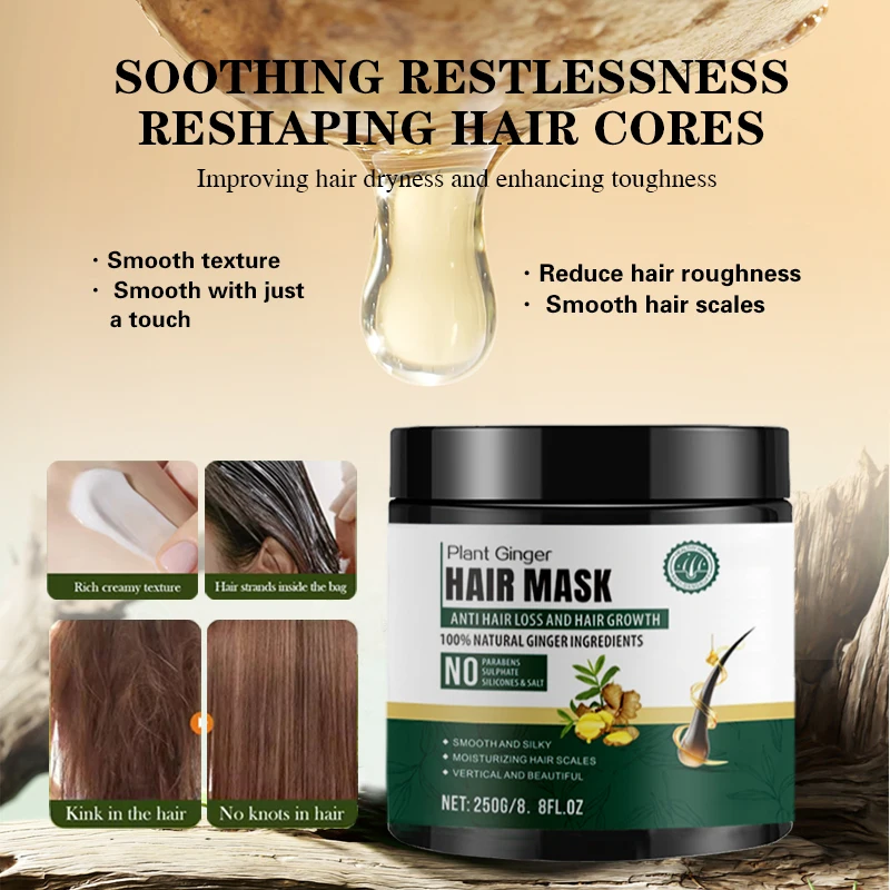 Organic natural ginger anti-hair loss shampoo 500ml conditioner set old ginger growth shampoo factory customized