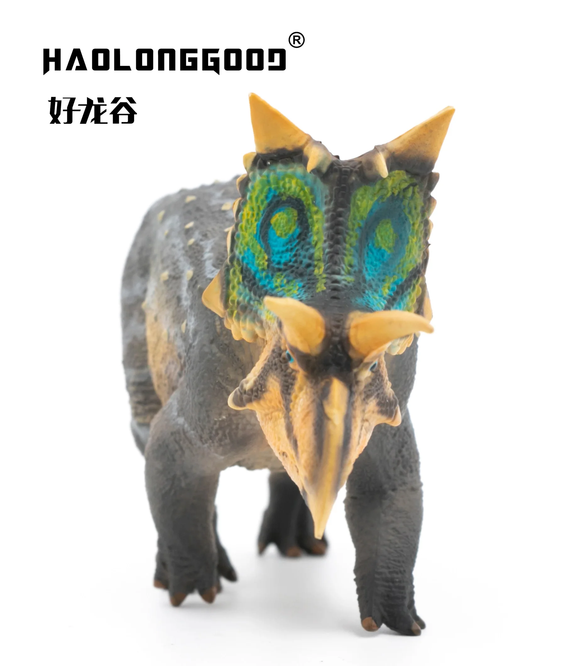 Haolonggood Xenoceratops Most Popular Plastic Dinosaur Figure World prehistory Animal Toy Set Cool Gift Birthdays Christmas