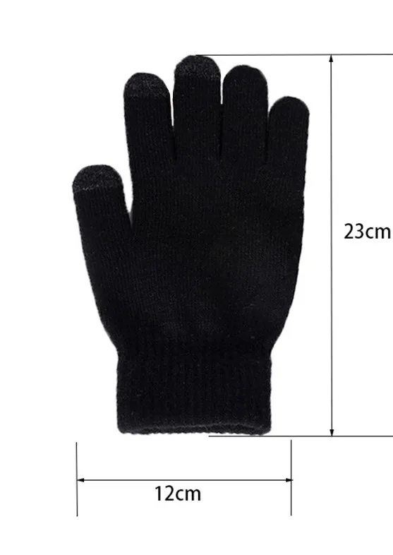 Wholesale Knit Gloves Touchscreen Warm Thermal Soft Elastic Cuff Fashion Outdoor Winter Anti-Slip Cycling Sports Gloves