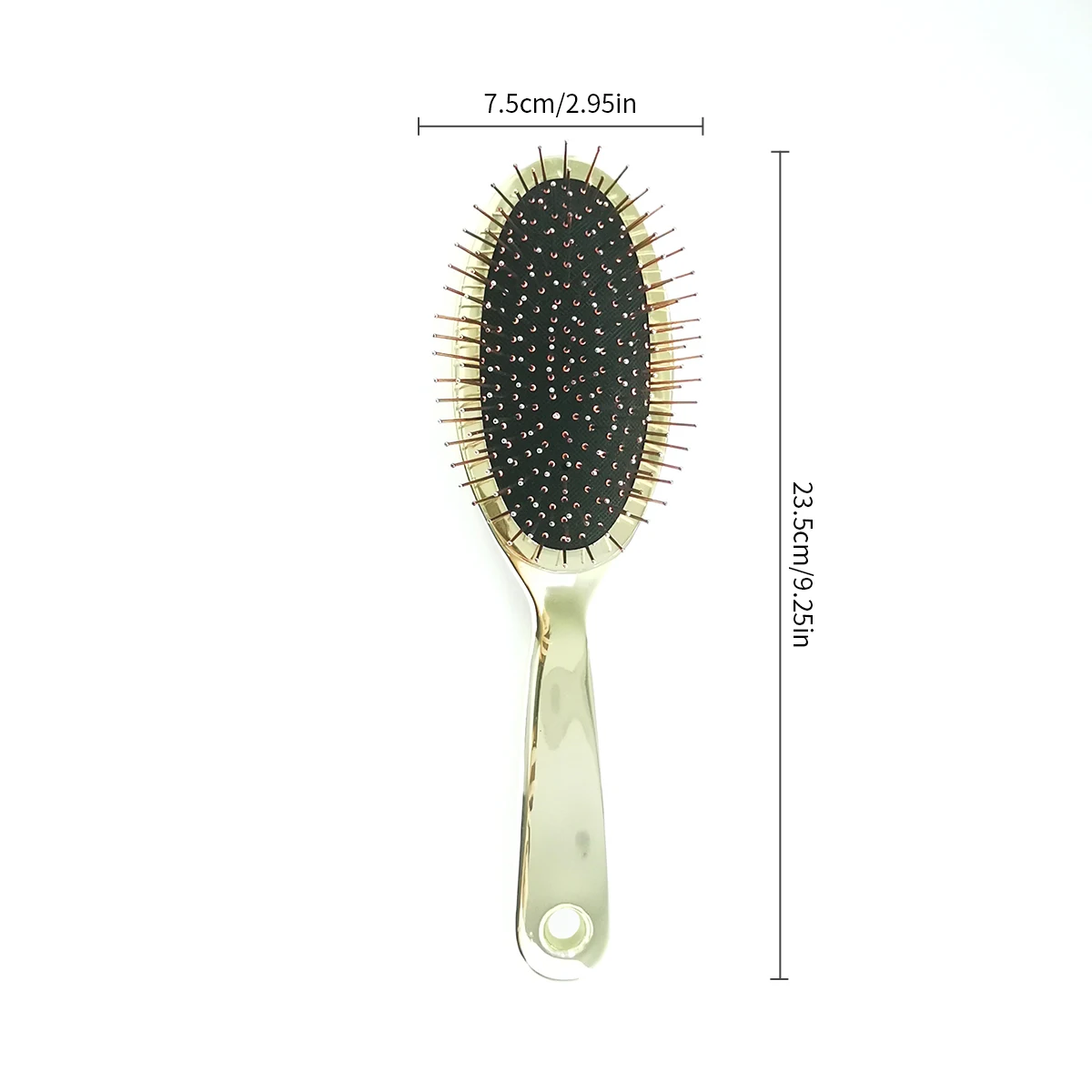 Customize Anti-static Round Head Private Label Plastic Air Cushion Massage Steel Needle Paddle Hair Brush Comb With Metal Pins