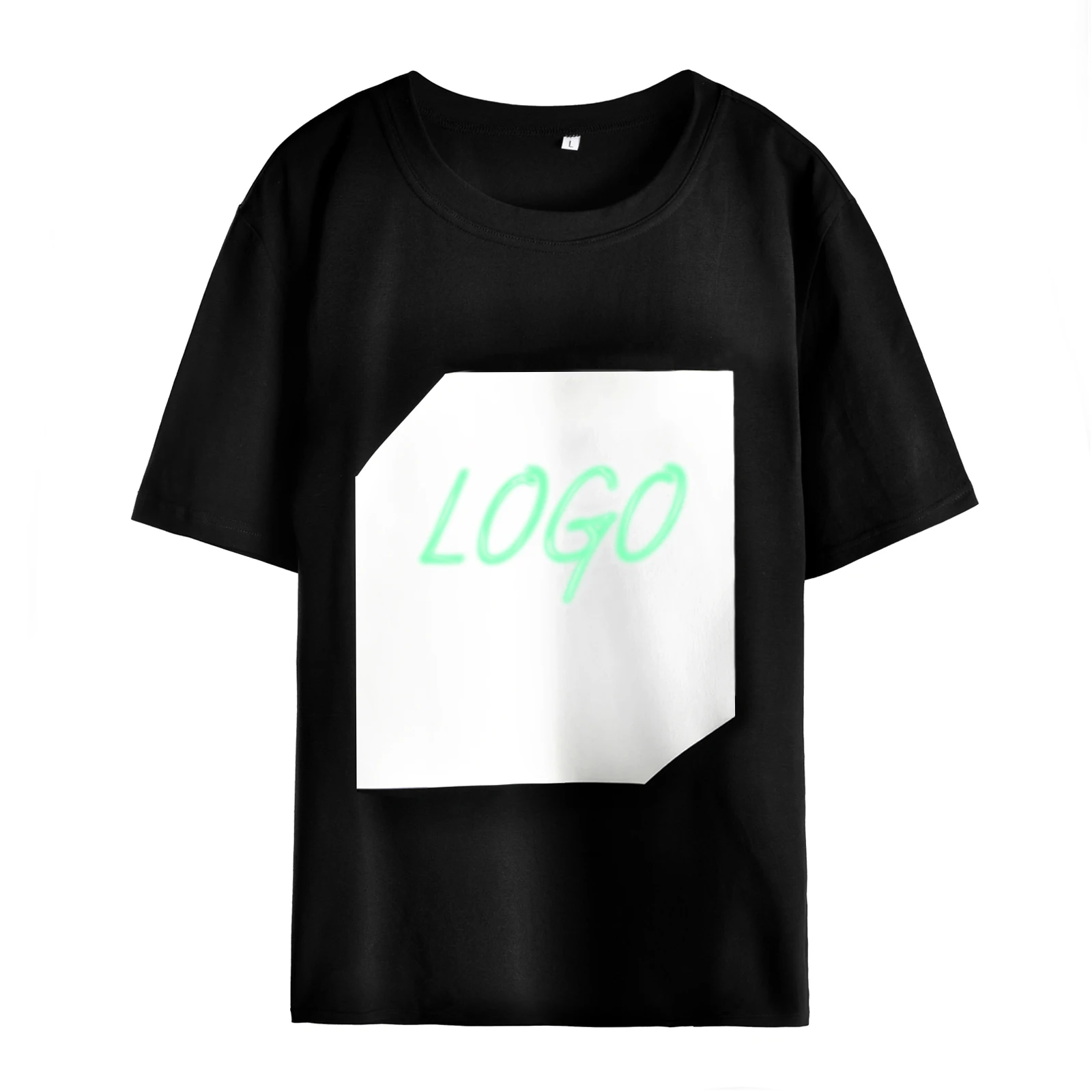 Модная светящаяся футболка, черная хлопковая светящаяся в темноте футболка со светодиодной подсветкой, футболка с коротким рукавом для фестиваля, вечеринки, музыки, футболки