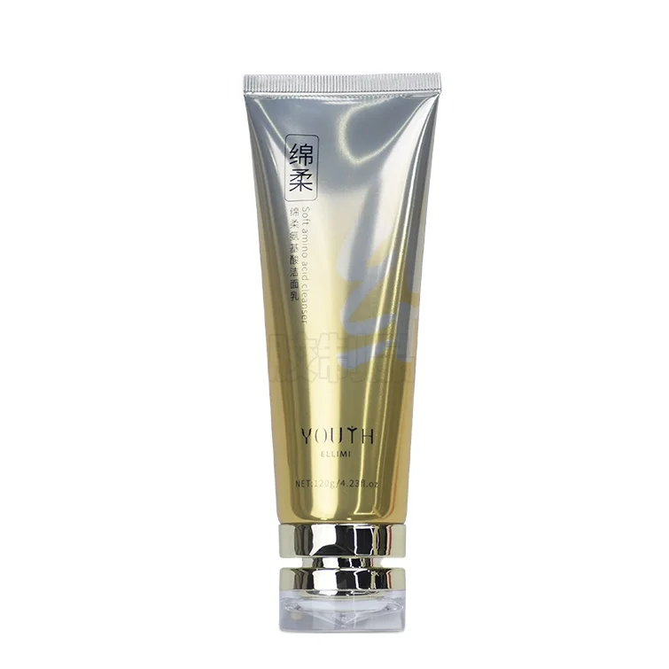 40mm Water Drop Flip Cap Tube for Cleansers Body Lotions Soft Tube Acrylic Aluminum-Plastic High Gloss Packaging