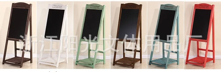 Vintage Outdoor Large Blackboard Foldable Standing Bar Garden Chalkboard Rustic Wooden A Frame Chalkboard