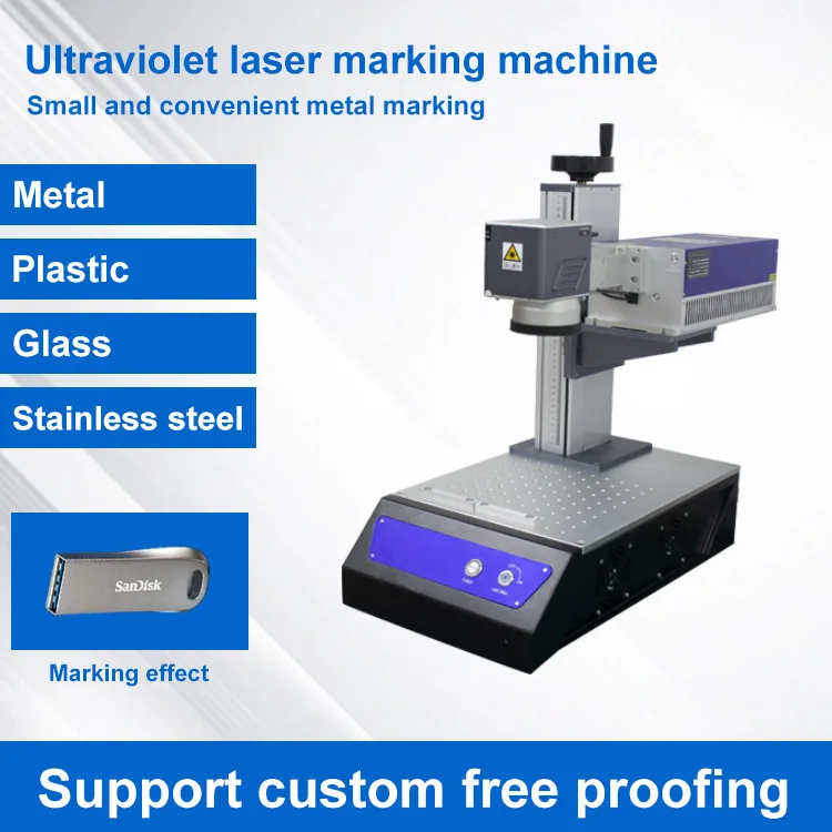 355nm 3W 5W 10W Portable Small UV Laser Marking Printer Glass Engraving Machine For Metal Plastic