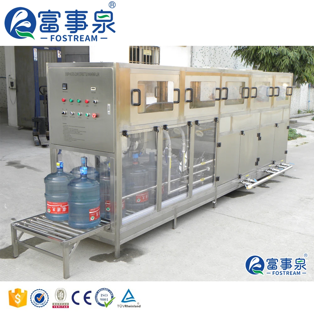 Guangdong First Automatic 18L 19L 20L 5 Gallon Plastic Bottle Jar Barrel Water Filling Plant