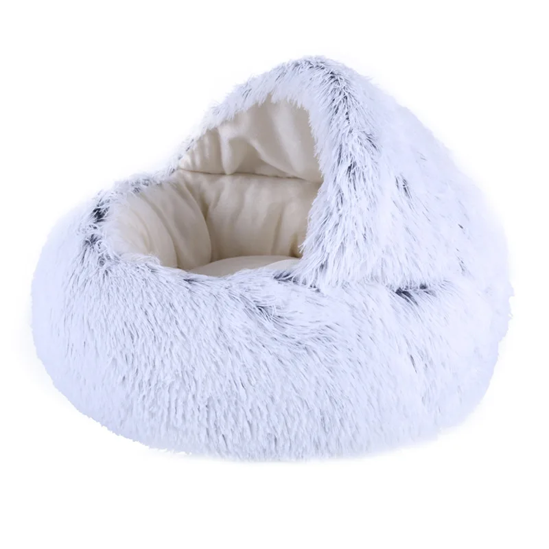 Wholesale High Quality Soft Comfortable Plush Warm Dog Cat Luxury Round Pet House Bed