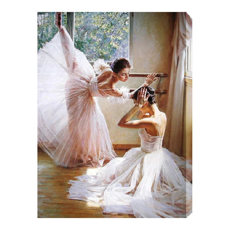 Diamond painting DIY art of life dancing girl home decoration 40*50cm Korea framed painting 5D diamond painting