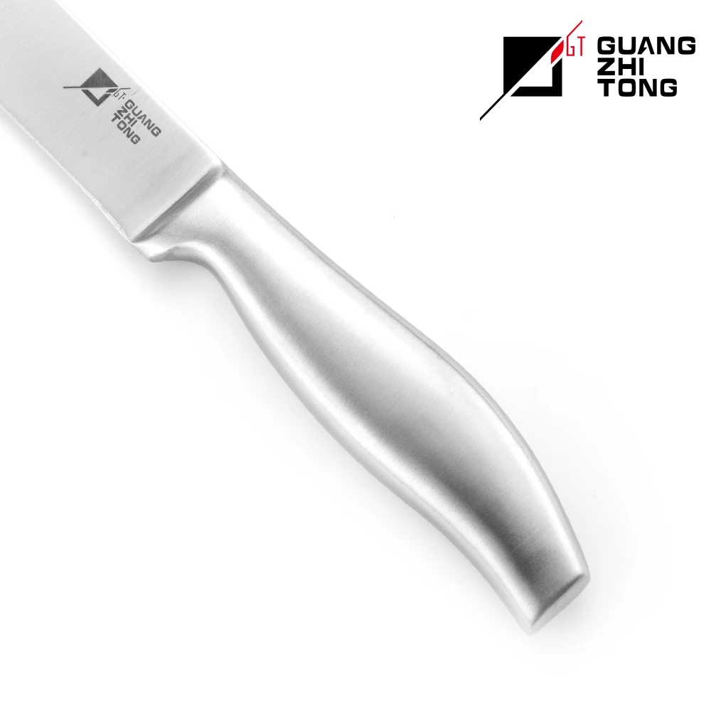 8-Inch Stainless Steel Kitchen Knife with Hollow Handle OEM Carving Slicing Knife Eco-Friendly Metal Kitchen Knife
