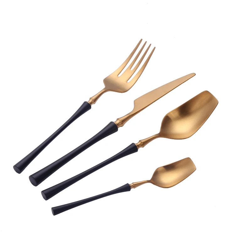 mood design hot selling luxury 4  flatware sets Korean modern stainless steel  cutlery kitchen customized royal prestige 304