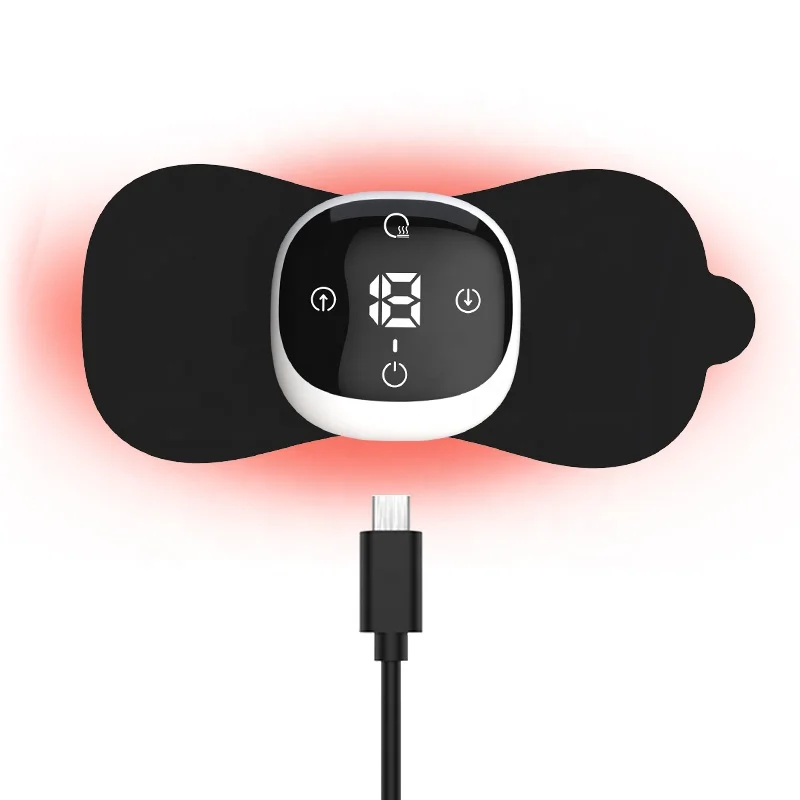 Shoulder neck massager shiastu kneading heat lower back massage device menstrual pad tens machine pain relief