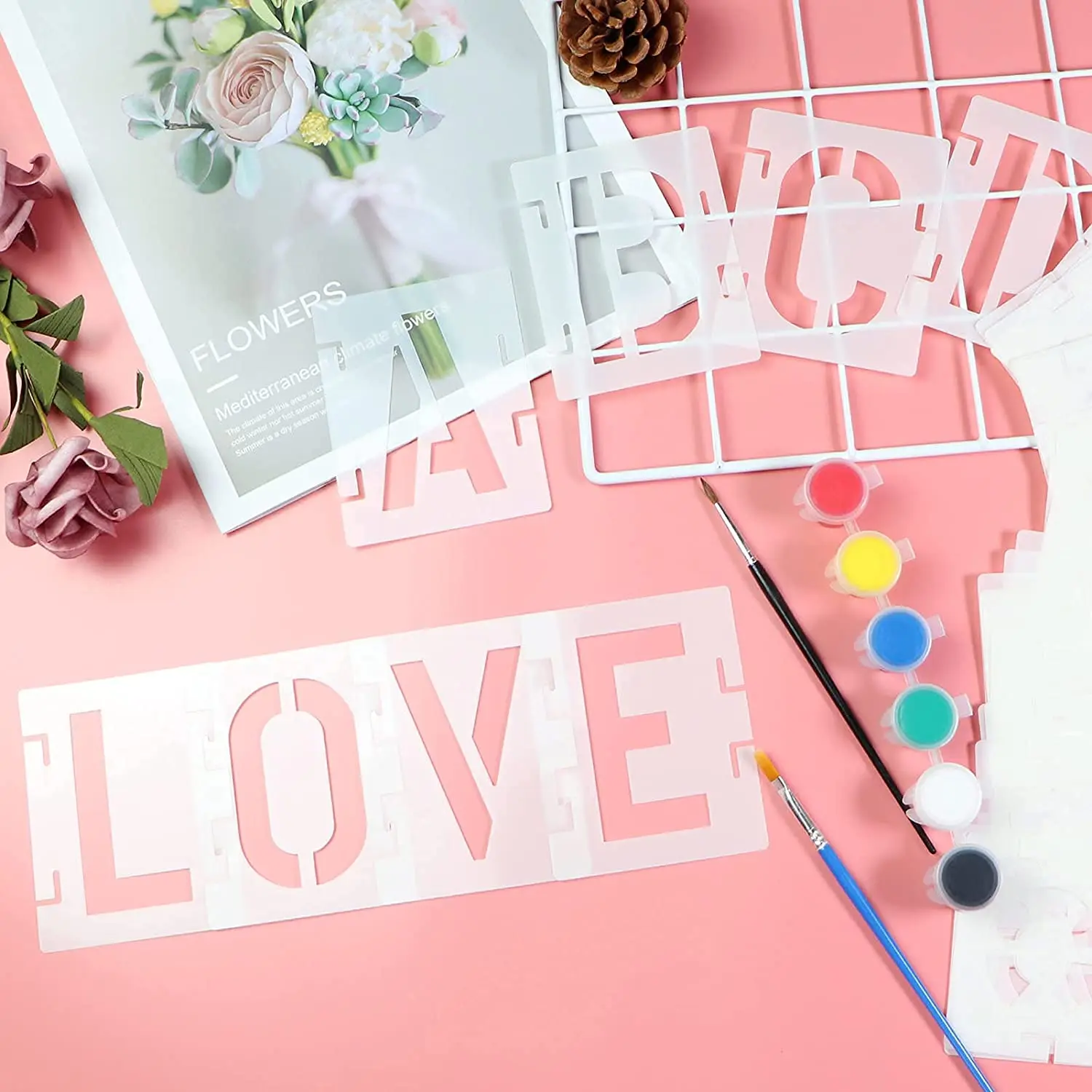 Hot sale Wholesale Good Quality PET Letter Stencil For Kid Education Stencil Letters