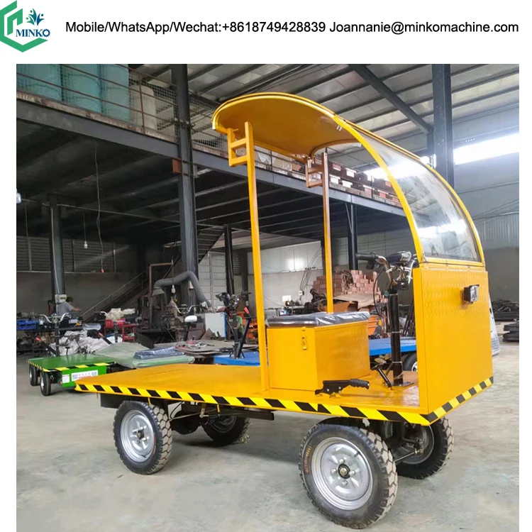 Tolley cart powered electric cargo trolley cart 1000kg 1500kg loading weight cargo trolley platform warehouse electric cart