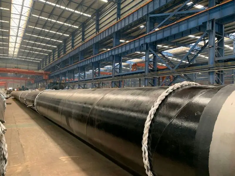 ASTM A214 SA214 Epoxy Coating Steel Piling Tubes, SSAW Welded Perforated Drainage Pipes
