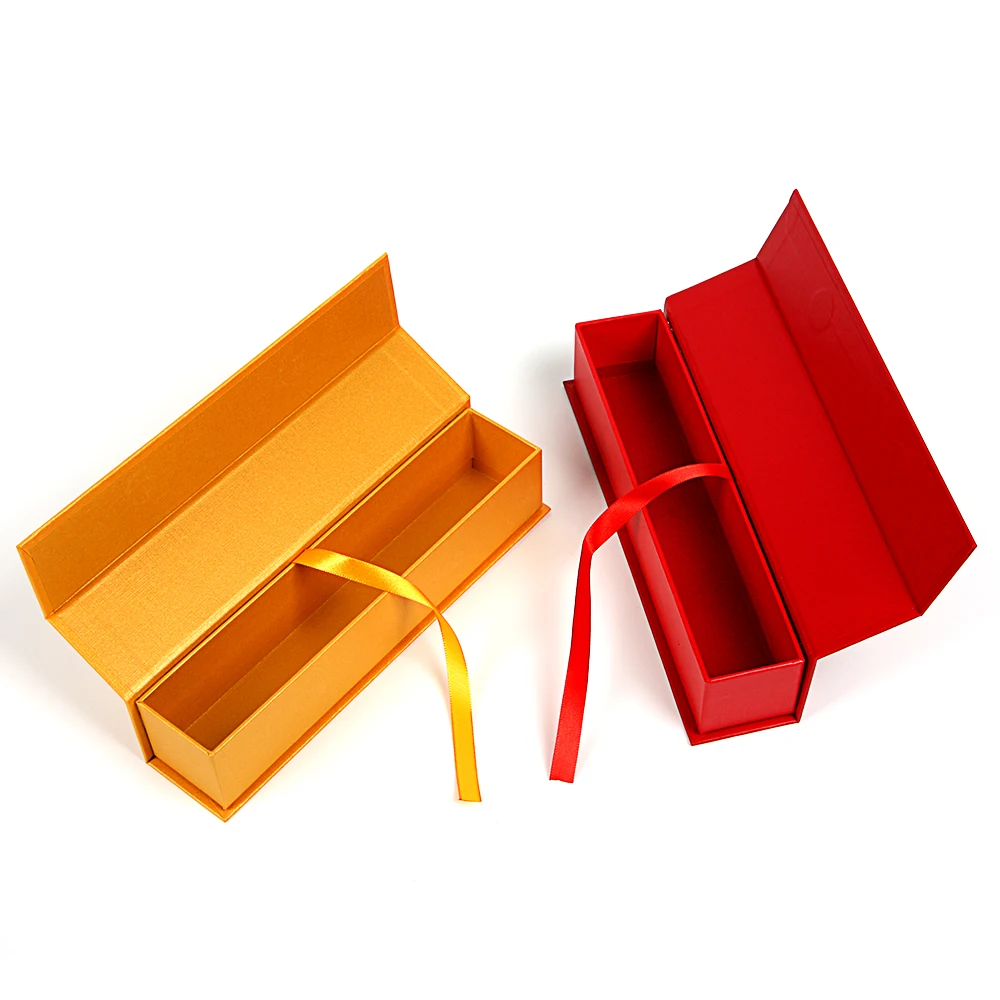 Custom Logo Printed Black Long Thin Paper Packaging Box