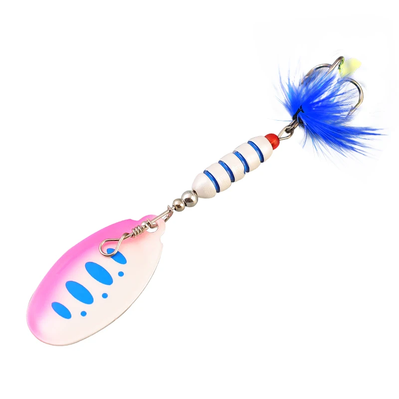 6.5cm7g 5pcs set metal inline spinner baits wobbler fishing tackle bass crappie panfish trout lure hook pesca fishing lures