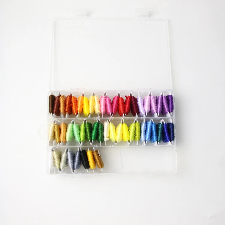 Wholesale diy craft cross stitch kits 50 colors embroidery starter kit