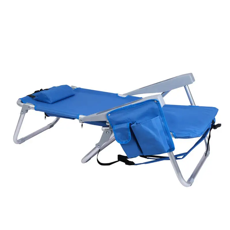 Wholesale  Custom Portable Folding Beach Chair with Shoulder Belt Adjustable Camping Chair for Outdoor