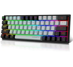 E-yooso 60% hot swap  mechanical keyboard 2.4G BT portable RGB backlight  wireless  gaming keyboards
