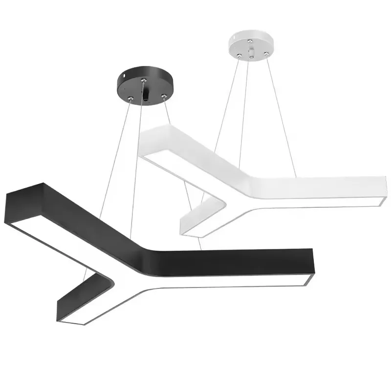 Modern RGB Y shape suspended led Light Gym Stadium wifi control smart pendant light Y-shaped Chandelier