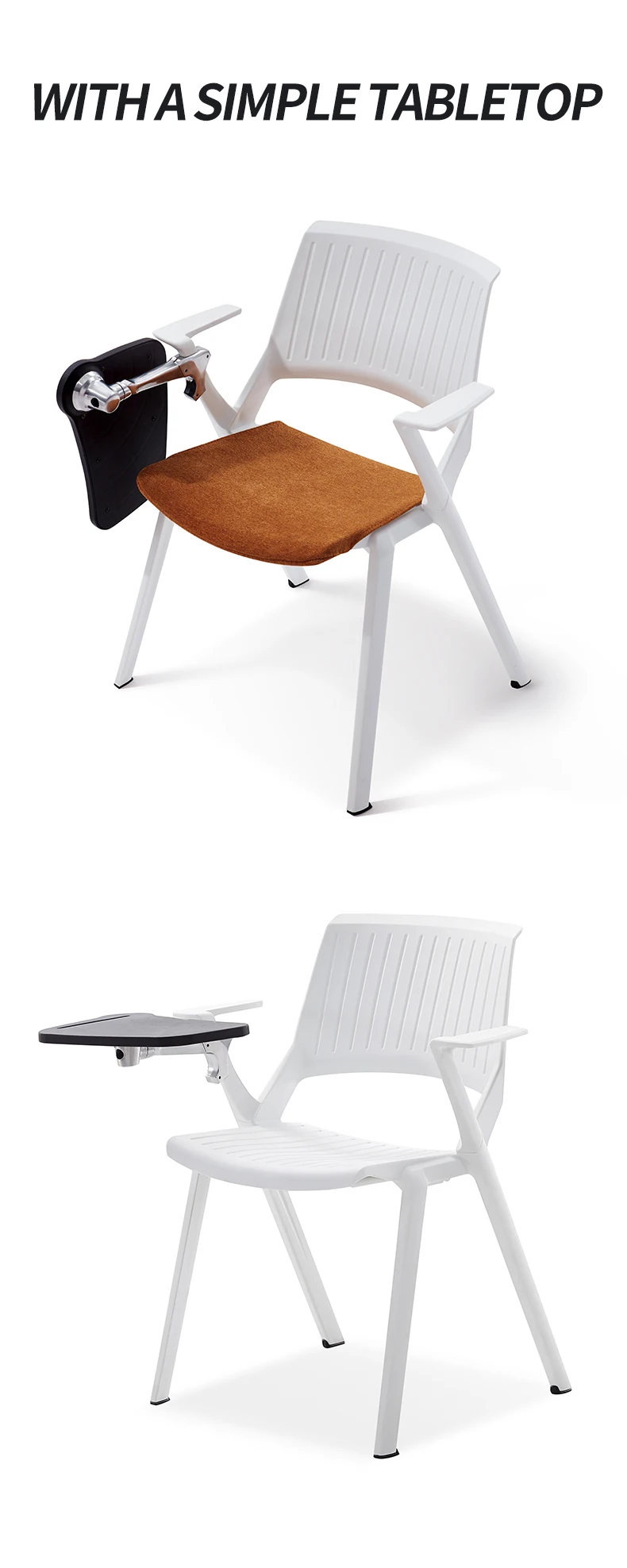 Ergoup Пластиковый Штабелируемый стул для посетителей с письменным столом