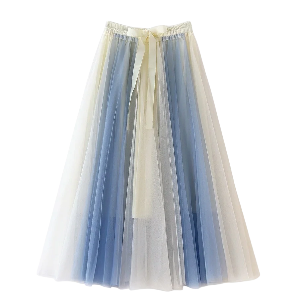 Kids Long Tutu Skirt Below Knee Children Ruffle Lining Cotton Princess Tulle Pleated Bow TUTU for Girls Teens Long Tutu Skirt