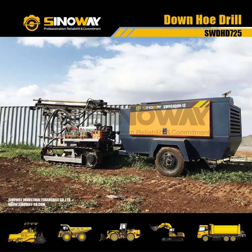 Factory supply Crawler drilling rig hydraulic rock DTH hammer drill rig machine for sale