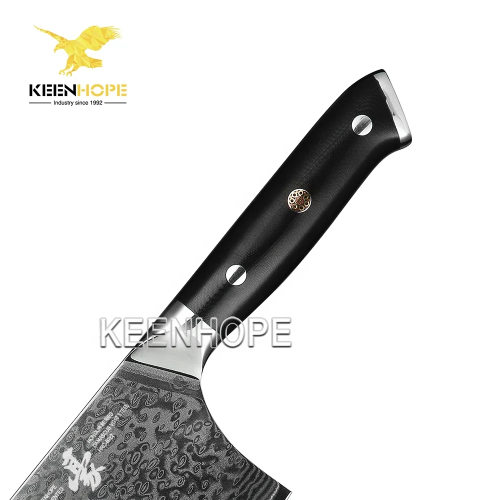 HEROISM- 67 Layers Damascus Steel With VG10 Core 7 Inch Chinese Cleaver