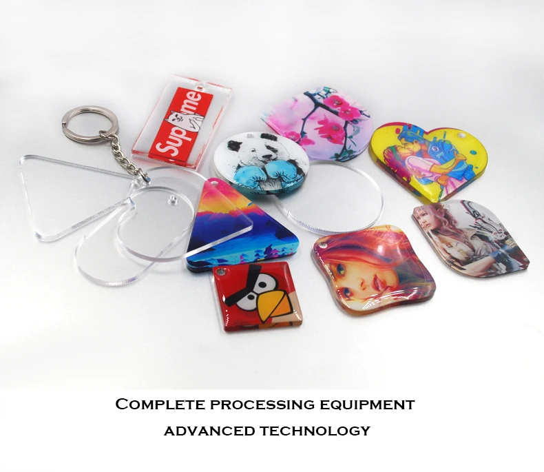 
Customized logo key chain charms flower anime photo round glitter rectangle cute hotel motel clear blank custom acrylic keychain 