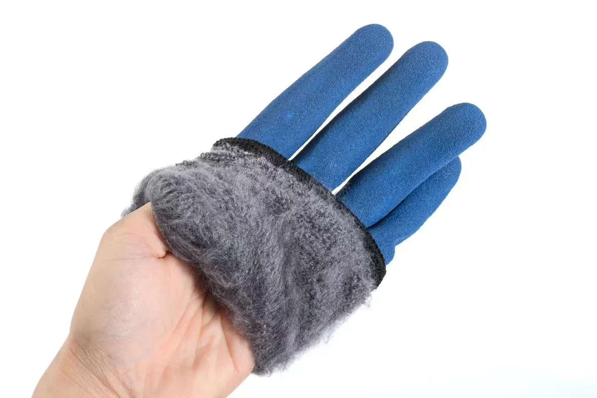 Durable Latex Coated Anti Slip String Knitted Safety Gloves