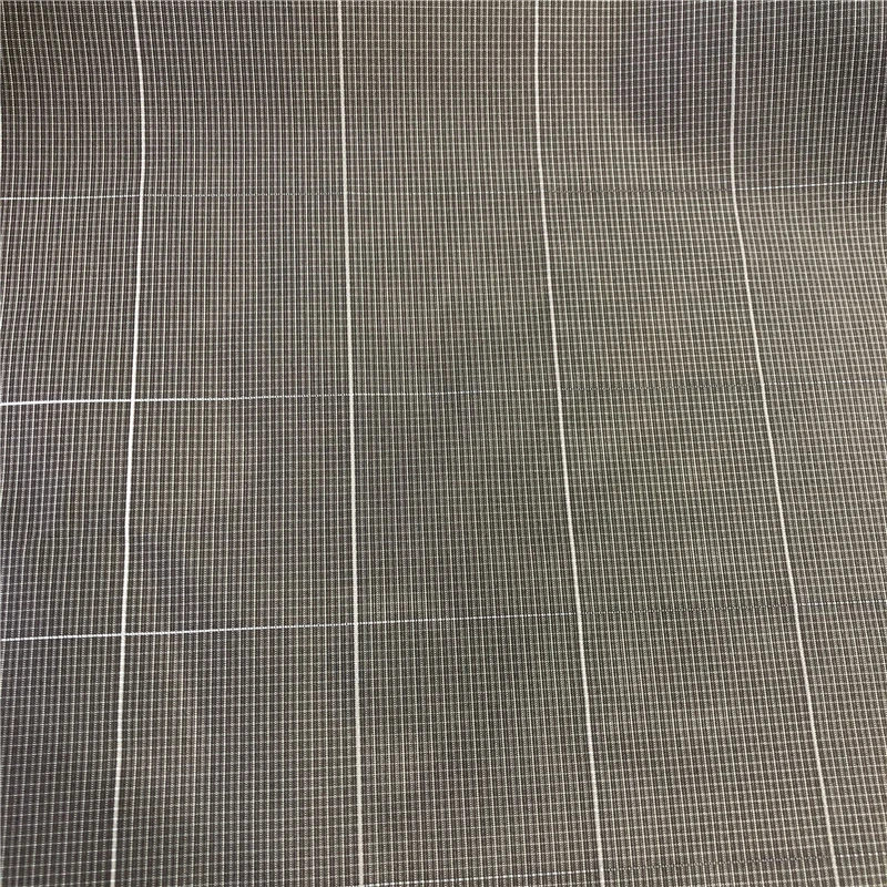 high quality 50D*75D plaid 100% polyester reflective fabric for clothes