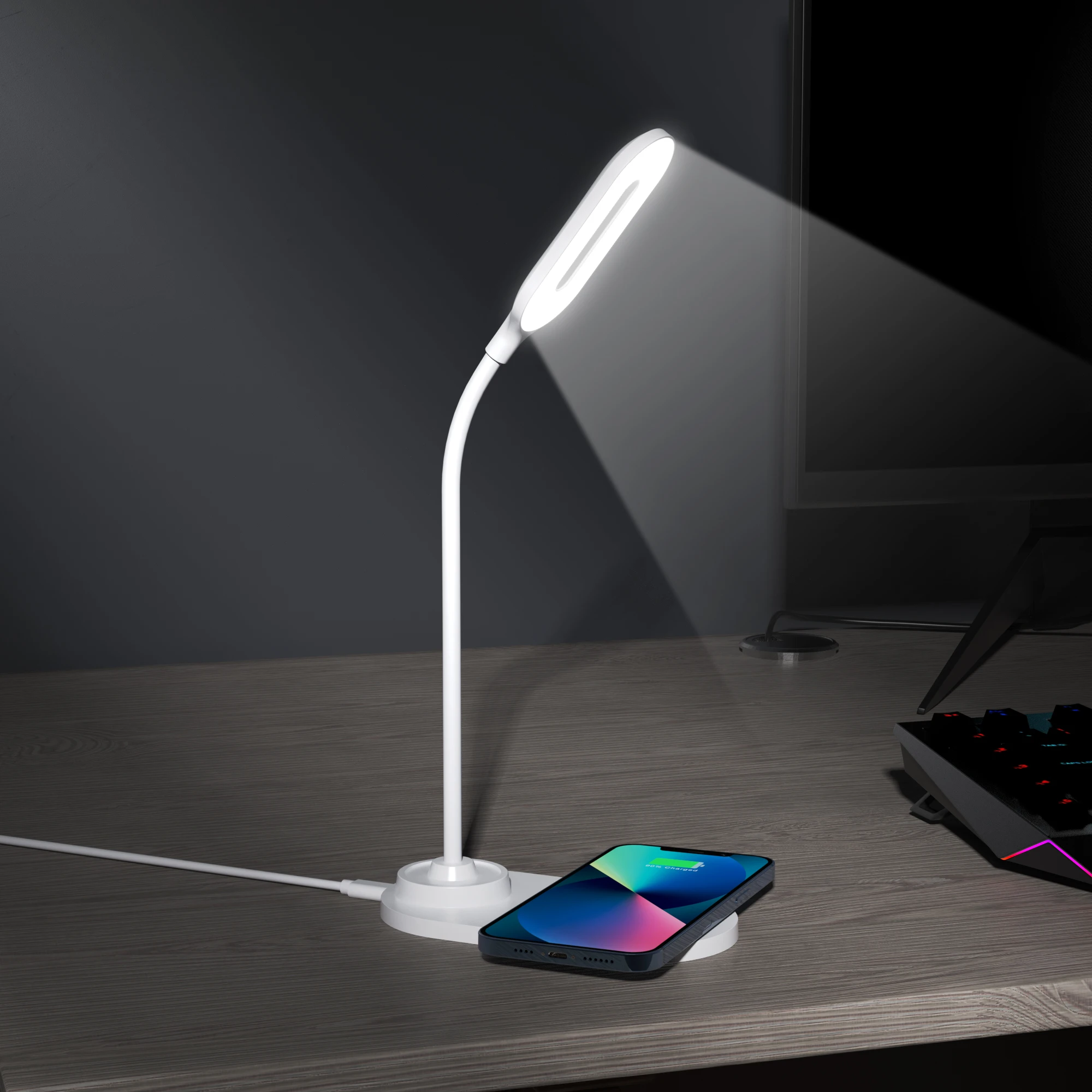 2024 New Products Desk Night Lamp with Wireless Charger