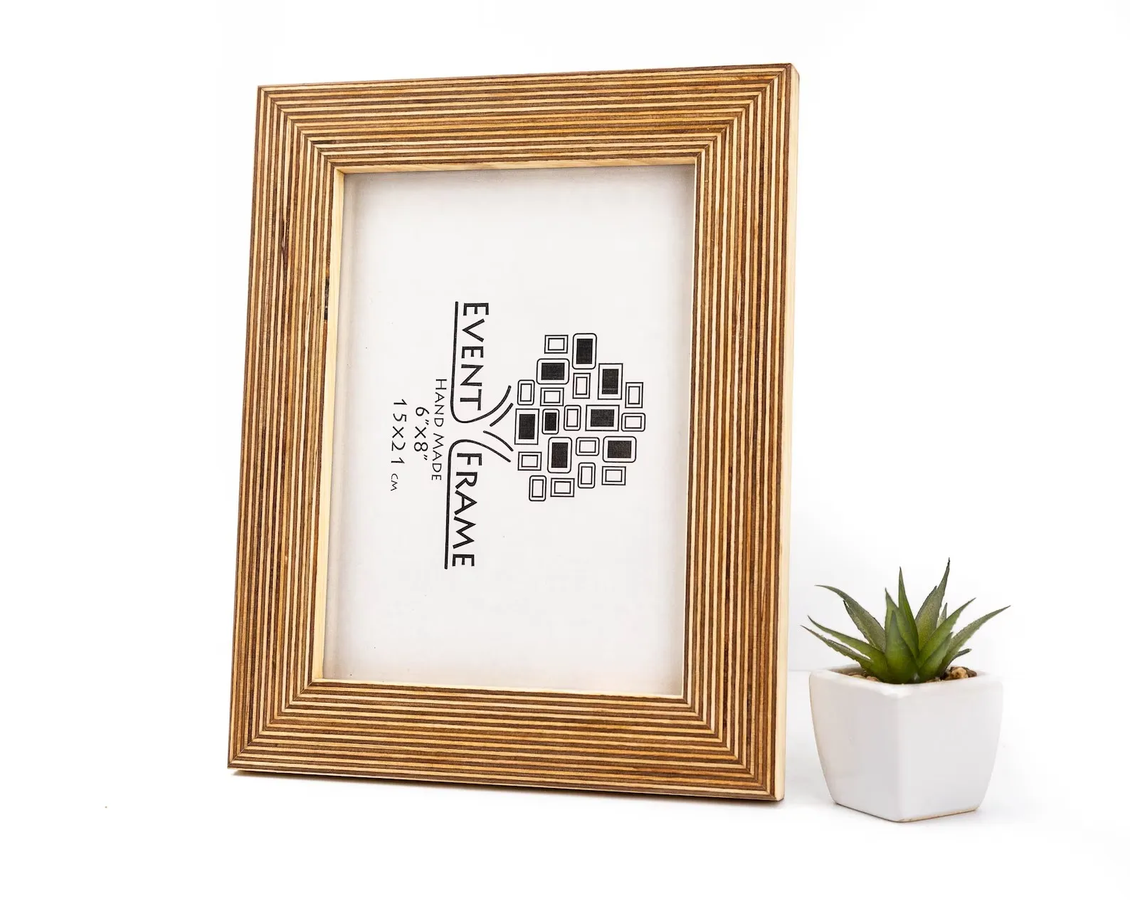 Unique stripy design wooden 6x8 photo frame,customized picture frame