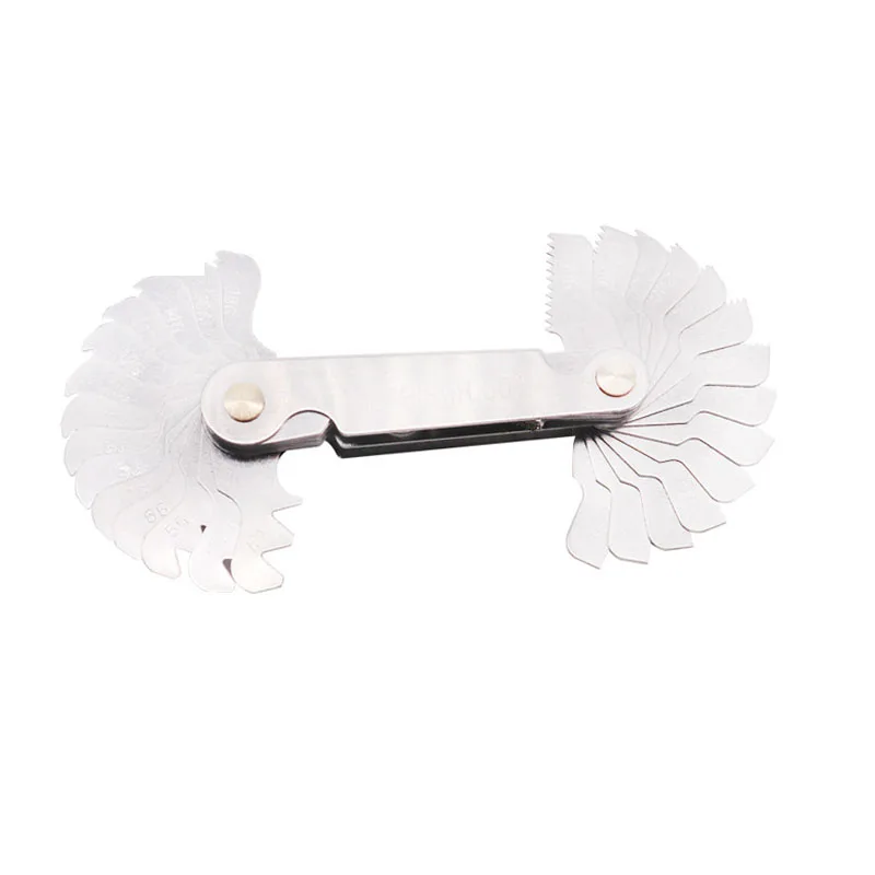 Stainless Steel 60 And 50 Degree Metric Imperial Thread Pitch Gauge Blade Gage For Measuring Gauging Tool Screw Thread Gauge