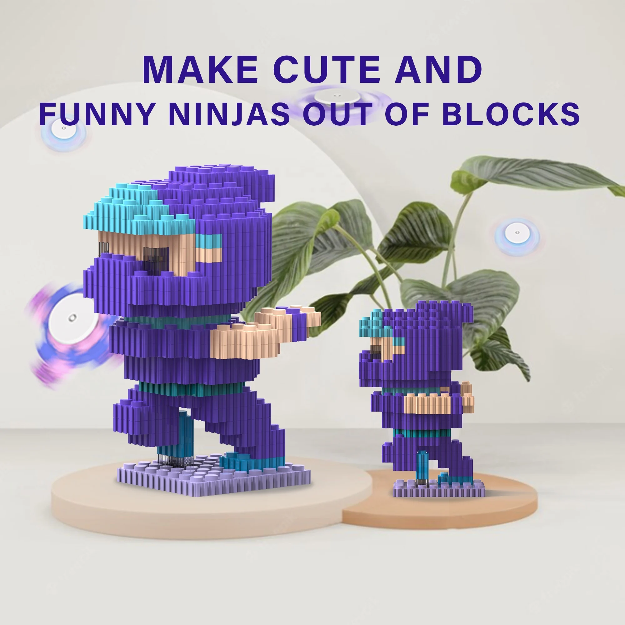 Wholesale Puzzle creative ninjas building block  set - Small Particles Toy Micro Block