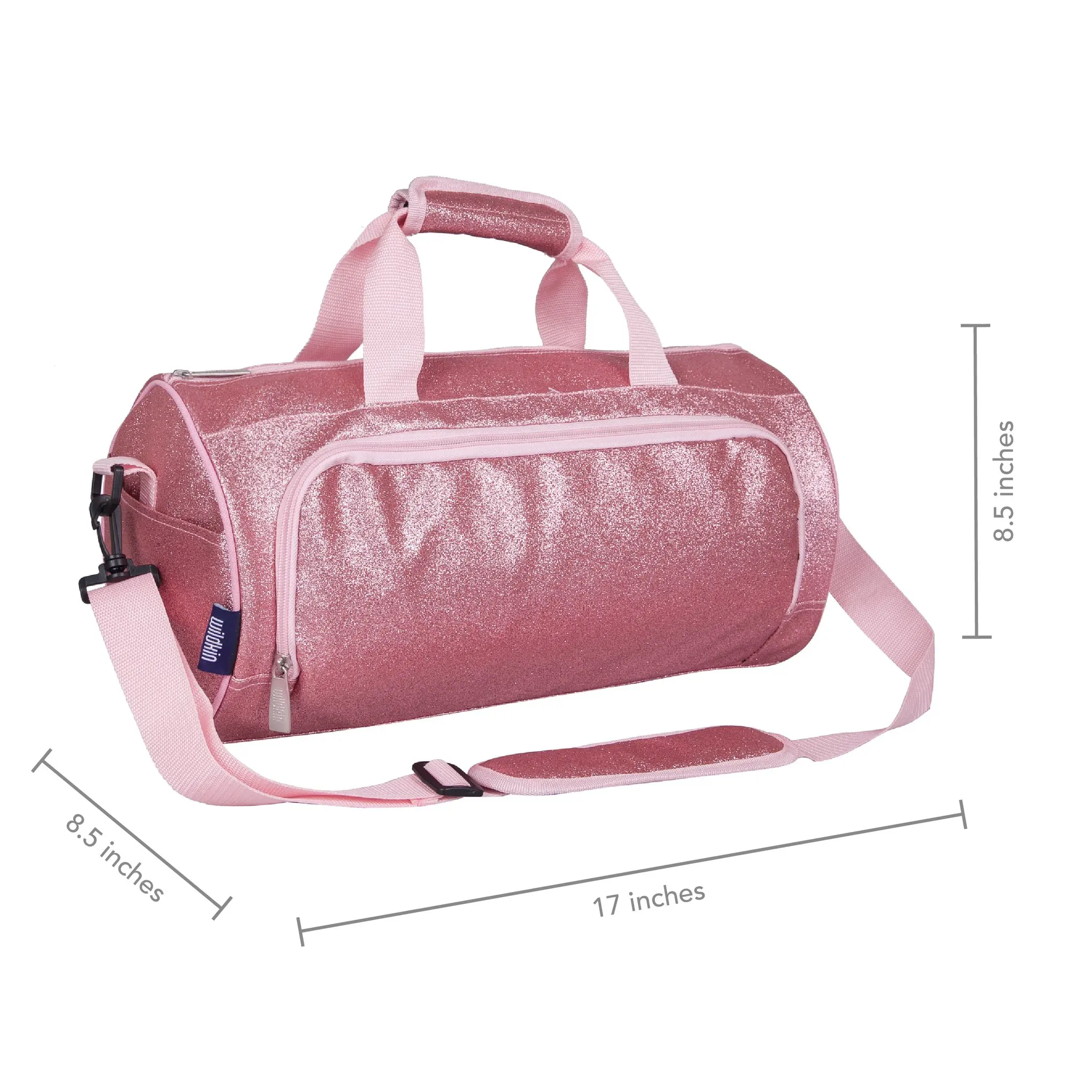 Custom Made Girls Pink Glitter Dance Bag Teenage weekender overnight travel duffel bag ballet cheerleading bag for Children