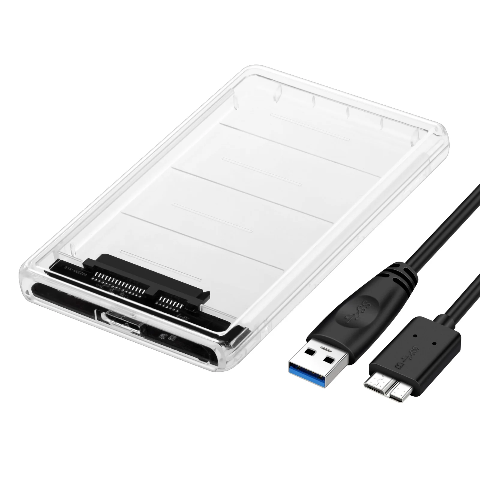 SSD Case For 2.5inch SATA SSD Transparent HDD Case SATA III to USB 3.0 ssd hard disk Enclosure Support 6TB Mobile External HDD