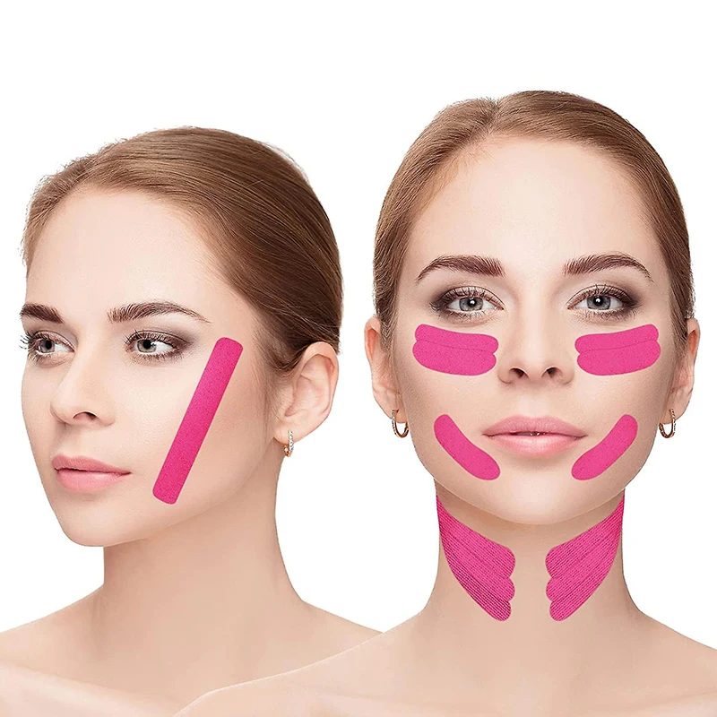 Wholesale Premium Sports Tape 2.5cm 10cm 15cm Light Pink Custom Facial Kinesiology Tape for Face with Print Logo