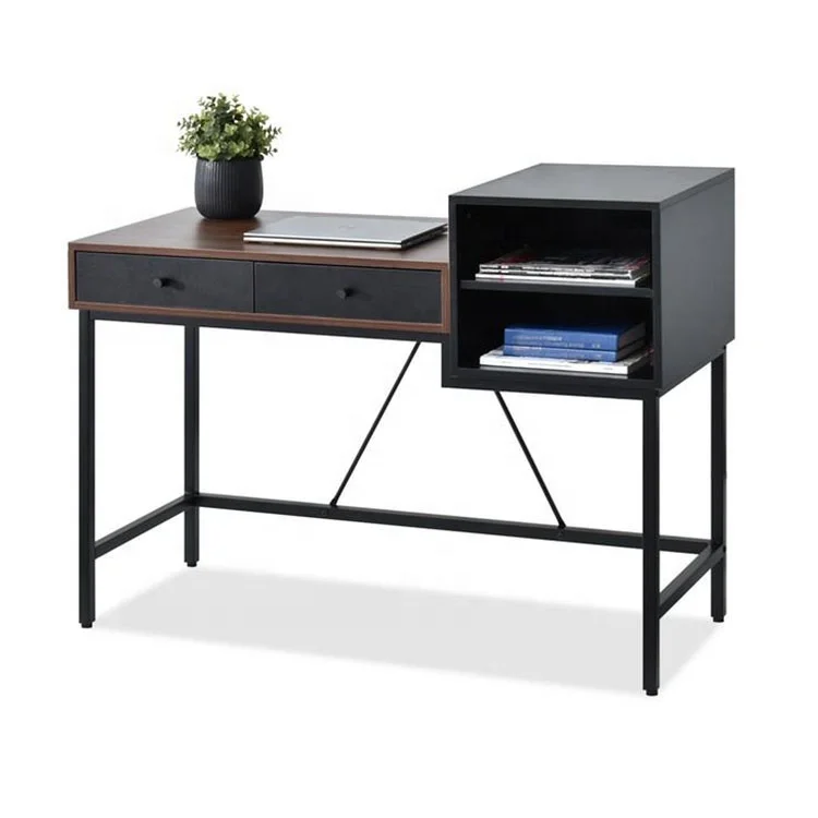 Best selling MDF walnut wood computer desk and desk for office or home walnut color