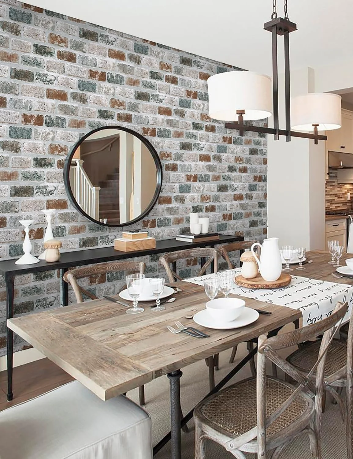 Brick Wallpaper Self Adhesive Wallpaper Red/Blue/Grey Brick Peel and Stick Wallpaper Removable Contact Paper Brick Texture