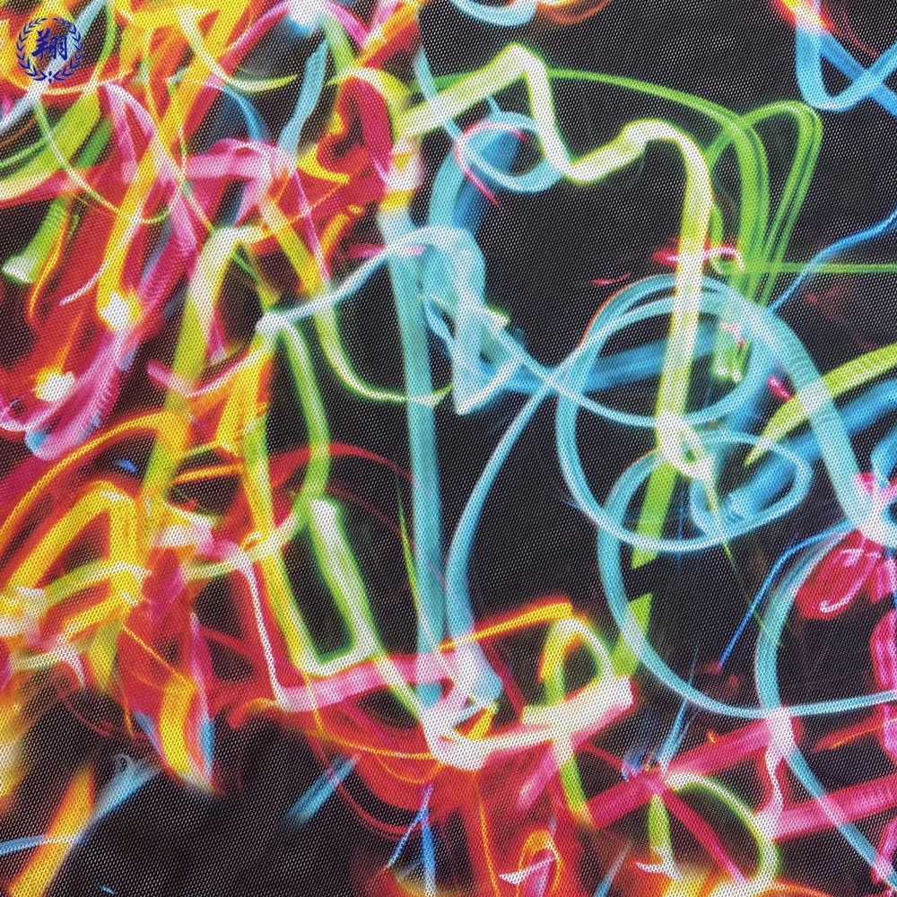90gsm  Nylon Spandex Print  Powernet Mesh Fabric For Underwear