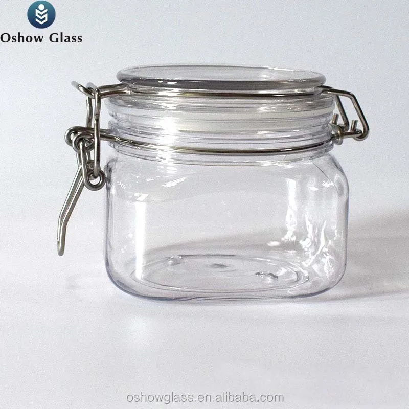 150ml 500ml 1000ml Round Glass Containers Kilner Airtight Glass Jar Set Clip Top Jars with Seal Buckle Cover