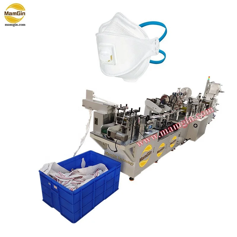 Full Automated FFP2 N95 9210+ 1800+ 9322 9210 9934CV+ 9300 9211 Stapling Fish Shape Face Mask Machine Equipment