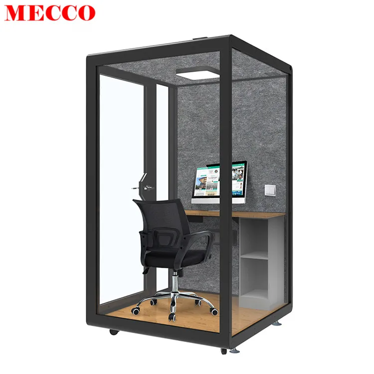 Металлический закаленное стекло звуконепроницаемая будка портативная передвижная на открытом воздухе офисная стручка