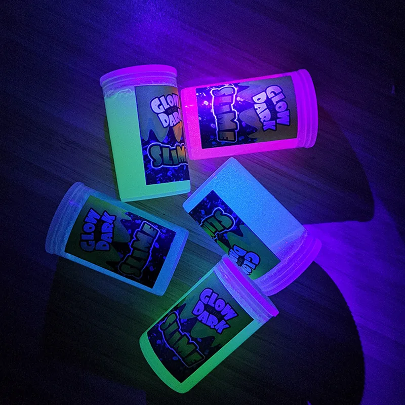 Air Dry Polymer Modeling butter fluffy Clay DIY Plasticine play dough Making Kit Dark Glow Luminous glue slime kids Slime