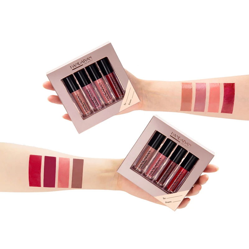 4pcs lip gloss Hydrating & Ultra-Moisturizing Lip Makeup with Jojoba Oil Sweet Almond Oil & Vitamin E Cruelty Free and Talc Free